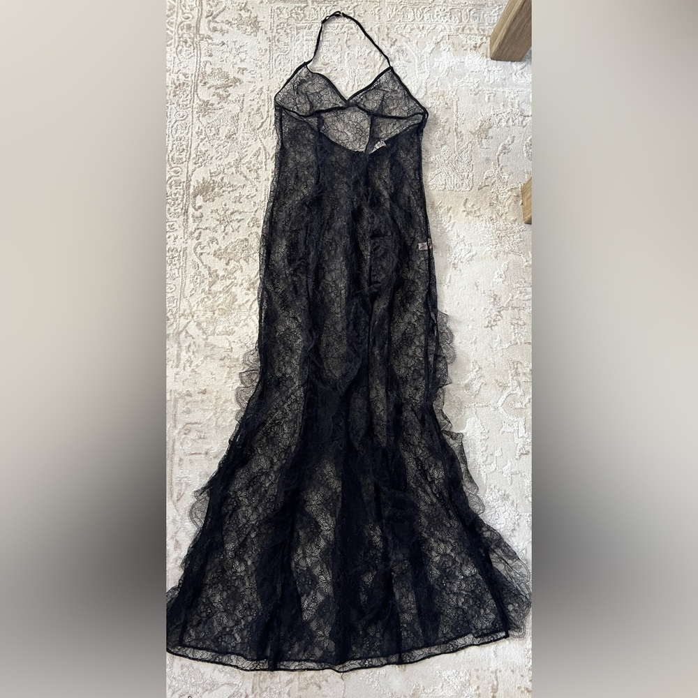 Agent Provocateur black lace slip dress